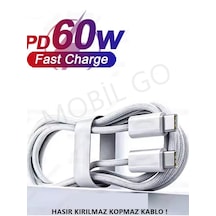 Huawei Matebook Pro Uyumlu /d/e/d14/d15/13 Usb-c Usb-c 60w Hasır Şarj Kablosu