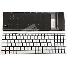 Asus Uyumlu ROG G552, G552V Klavye Işıklı Gümüş Gri Renk TuşTakım
