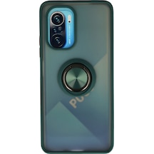 Redmi K40 Kılıf Montreal Yüzüklü Silikon Kapak - Yeşil Bzsxx00 1