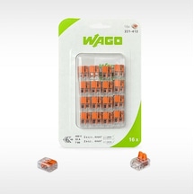 Wago Klemens 221-412 2'li Çok Amaçlı Buat Klemensi 16 Lı Paket Wago Klemens