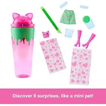 Pop Reveal Milkshake Serisi - Kırmızı Pop Reveal Shakes Serisi Bebek Ve Aksesuar Seti, Kokulu Ve Minik Tavşancık Temalı Bebek Jcn88