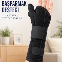 Başparmak Ve El Bilek Destek Ateli Metal Destekli Ayarlanabilir Cırtlı Bileklik