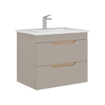 Orka Lena 65 Cm Çöl Beji Çekmeceli Banyo Dolabı Alt Modül Lavabo Çöl Beji