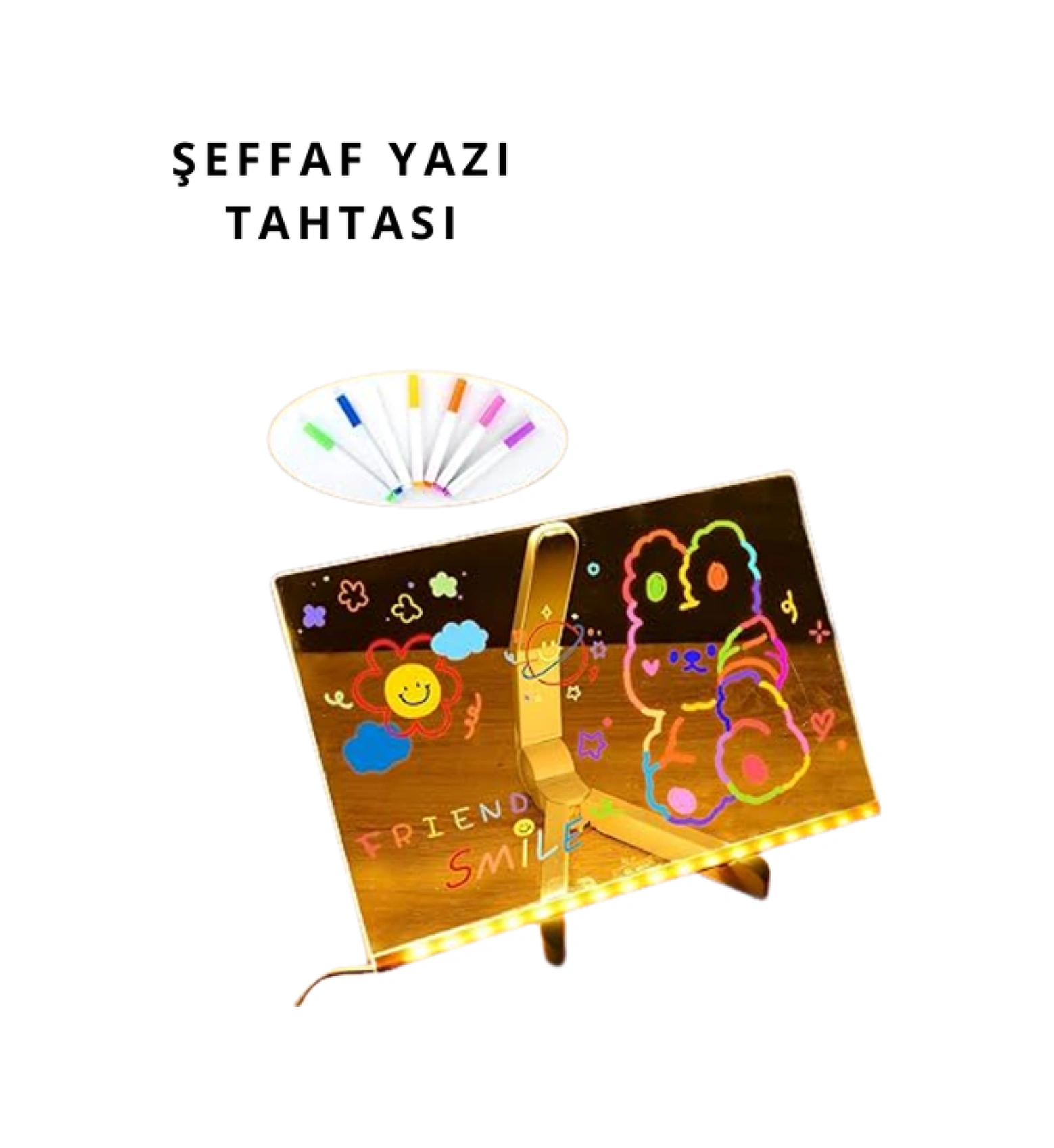 Işıklı Yazı Tahtası Çok Renkli