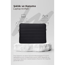 Mussen Laptop Kılıfı Su Geçirmez Macbook Neo Air Pro 13-14 İnç Siyah Siyah