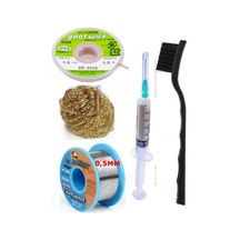 Mechanic/ Lehim Sn63/pb37 40g 0,5mm Havya Ucu Temizleme Teli Lehim Toplama Cp-1515 Emme Teli 1,5mm Set03