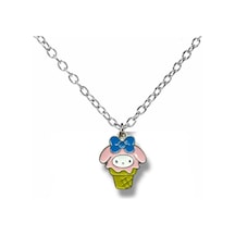 Dondurma Figürlü Hello Kitty Kolye Sevimli Pembe Unisex Takı 60 Cm Zincirli Çok renkli