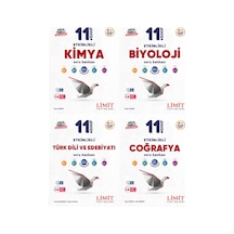 Limit 2027 11. Sınıf Kimya + Biyoloji + Türk Dili Ve Edebiyatı + Coğrafya Soru Bankası Seti 4 Kitap Maarif Model