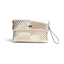 Silver Polo Altın - Altın Kapitone V Kadın Portföy Ve Clutch El Çantası Sp1134