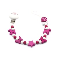 Isimsiz Emzik Zinciri - Emzik Askısı - Bebek Bez114 Beyaz