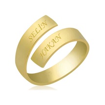 Gümüş Gold Aşk Sarmalı İsimli Yüzük Çok Renkli Çok Renkli