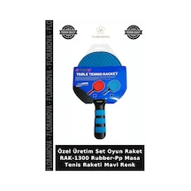 Özel Üretim Set Oyun Raket Rak-1300 Rubber-pp Masa Tenis Raketi Mavi Renk