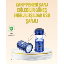 Sepetopia Katlanabilir Usb Çıkışlı Kamp Feneri Şarj Edilebilir Dayanıklı Ve Çok Fonksiyonlu