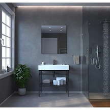 Orka Capetown 80 Takım Beyaz Lavabo Mat Sıyah Diğer
