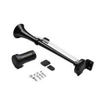 Pazly Siyah 12v 17 Inç Tek Trompet Hava Korna - Kamyon, Otomobil, Suv, Tekne, Tren, Motosiklet İçin