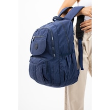 Baginn Lise Okul Sırt Çantası Çok Cepli Hafif Klinkır Kumaş 43 x 30 Cm