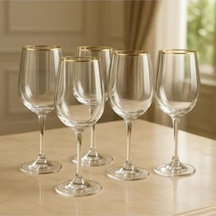 Gold 25 Parça Bardak Seti 12 Kişilik 12 Adet Su Bardak 12 Adet Ayaklı Bardak 1 Adet Şişe Beyaz