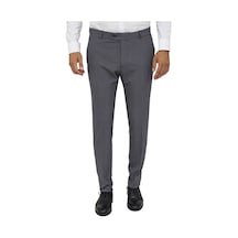 Desenli Slim Fit Koyu Gri Erkek Pantolon - Wessi Siyah