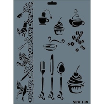 Rich New Seri N-149 Stencil 35X25 Cm