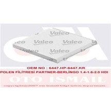 VALEO 698657 Polen Filtresi Partner 02- / Xsara Berlingo