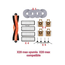 Xiaomi Uyumlu X20 Max Uyumlu Vacuum Mop Yedek Parça Seti