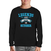 Legends Born In October - Arrow Siyah Çocuk Sweatshirt