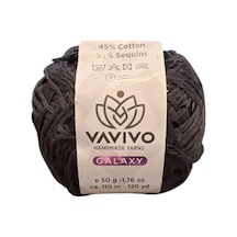 Vavivo Galaxy El Yapımı İp, Antrasit, 45% Pamuk 55% Pullu, 50 G, 110 M