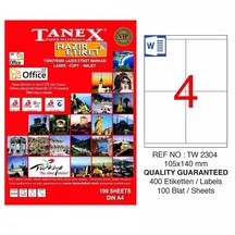 Tanex Laser Etiket 105X140 Tw-2304
