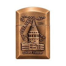 Hunter Soft Flame İstanbul Galata Kulesi Design Bronz Çakmak Ack023