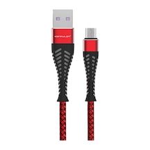Konfulon - 90 - S61 Micro Usb Kablo 1.2m 2.1a - Ece-umay - - Kırmızı