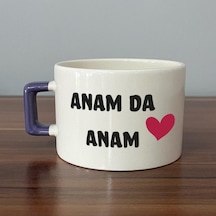 Anam Da Anam Baskılı Kadınlar Günü Mor Kulplu C Fincan