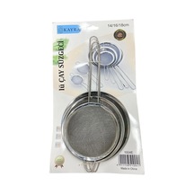 3'li Metal Süzgeç 14-16-18 Cm
