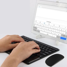 Microcase Samsung Uyumlu Galaxy Tab S7 Plus T970 Touchpad Bluetooth Klavye 25 CM + Mouse + Stand AL2759