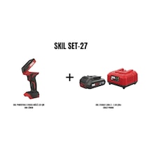 Skıl Set-27 Skıl Powertools 3155ca Akülü Led Işık 400 Lümen+skıl 3136aa 2,0ah Li + 2.4a Şarj Cihazı Promo