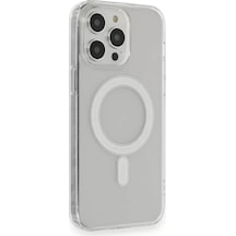 Newface Apple İphone 13 Pro Max Kılıf Matte Şeffaf Magneticsafe - Şeffaf