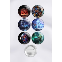 Dota 2 Video Oyun Çanta Süsü İğneli Buton Rozet Seti 6 Adet Altılı