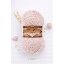 Angora Gold Simli Örgü İpi %20 Yün Yumuşak Örgü İpi 506 Açık Kahve