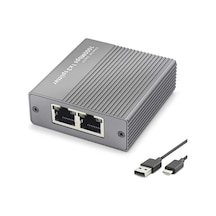 Gigabit Ethernet Switch 4 Port Type C Güç Girişli Gri Hdx1413 Evimdeyokyok