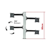 Tarix MA-06 17"-27" Masa Üstü Dörtlü Monitör Askı Aparatı