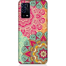 Oppo A55 Uyumlu Silikon Kılıf Tribal Mandala Çiçek