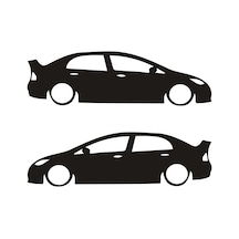 Honda Civic Sticker (2'Li Takım) Civic Gölge Sticker