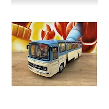 1:24 Mercedes Benz Otobüs Eski Nostaljik Otobüs Krem-mavi 25cm