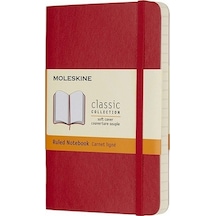 Moleskine Yumuşak Kapak Defter Kırmızı Çizgili - 9 x 14 CM