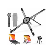 Lexroo Dizüstü Bilgisayar Macbook Stand Magsafe İle Uyumlu Telefon Standı Manyetik Tripot 4in1
