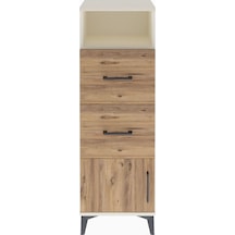Arges Dolap Tek Raflı 2 Çekmeceli Tek Kapaklı 44x30x134 Aytaşı-çam Aytası