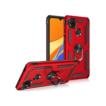Bezos Redmi 9c Uyumlu Kılıf Sofya Yüzüklü Silikon Kapak - Rose Bzoshb