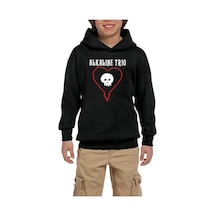 Alkaline Trio Hearth Siyah Çocuk Kapşonlu Sweatshirt