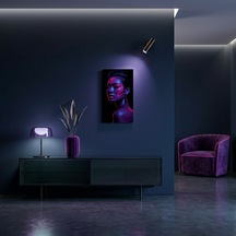 Neon Yüzler Pop Art Kadın Portre Serisi 04 Canlı Renkler Ve Asi Duruş