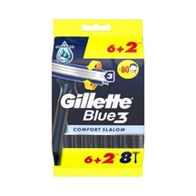 3 Adet Gillette Blue3 Tıraş Bıçağı 6+2 Comfort Slalom