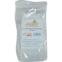 Lüks Çatal Sert Plastik Şeffaf 50 Adet 1 Paket 35435259